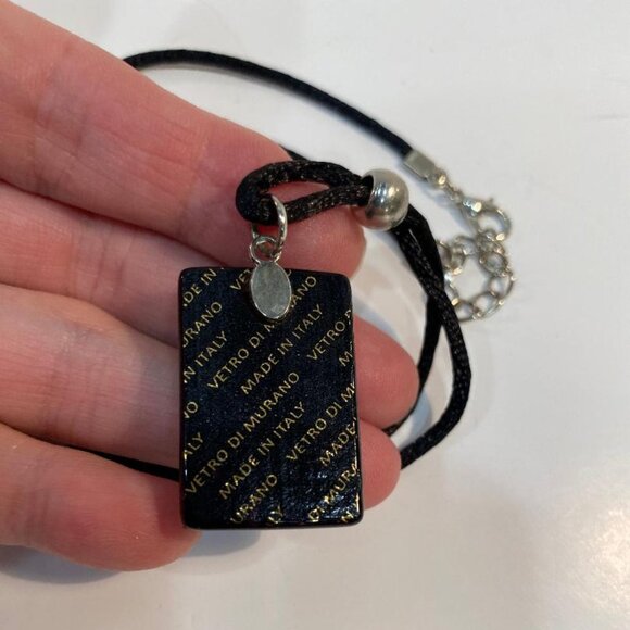 Murano Glass Pendant Cord Necklace - Picture 4 of 4